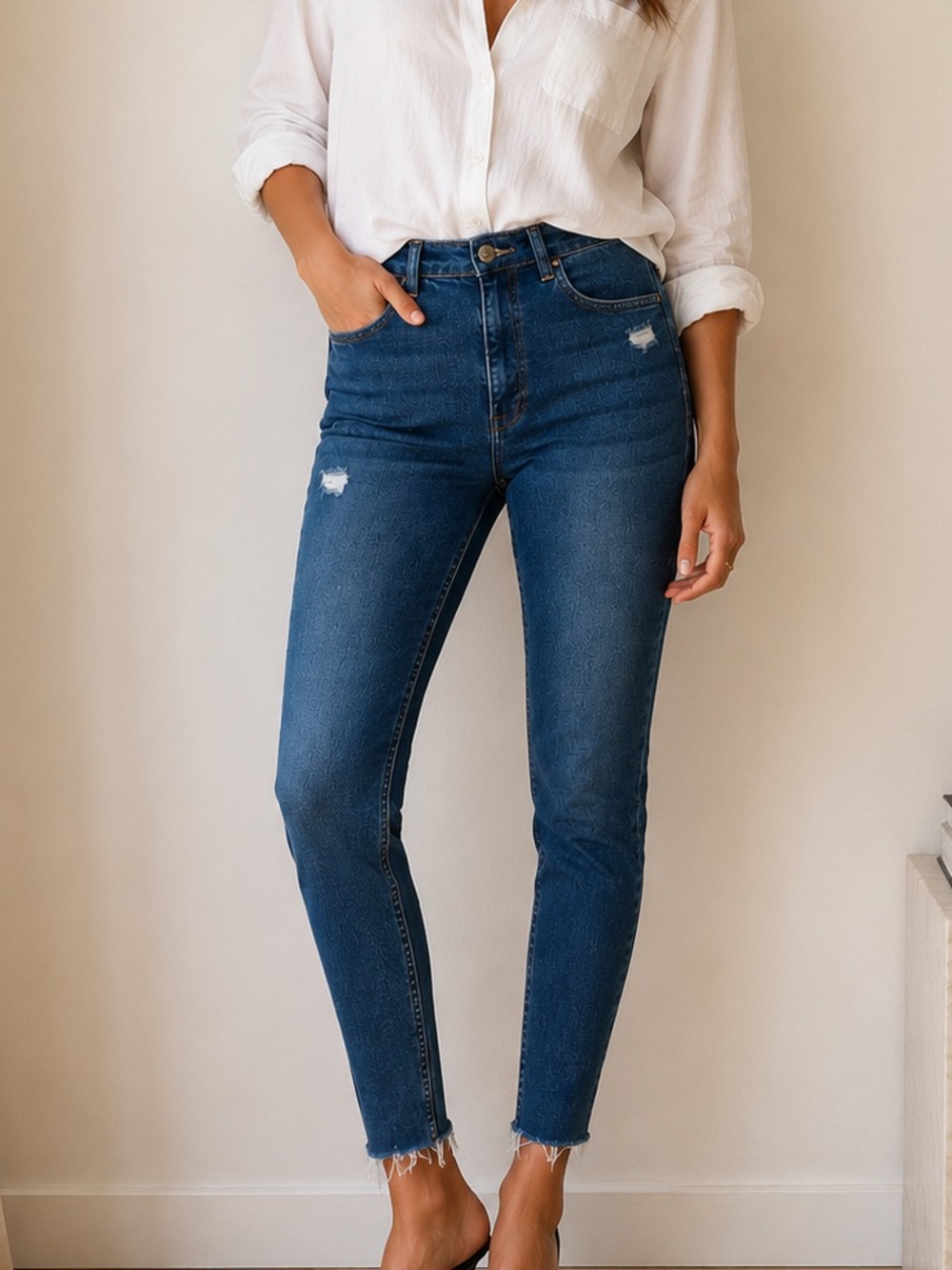 Bershka Super High Waist Skinny Jeans, Size US 4